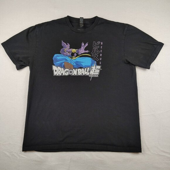 Dragon Ball Z Other - Dragon Ball Z Beerus Black Graphic T Shirt Sz L